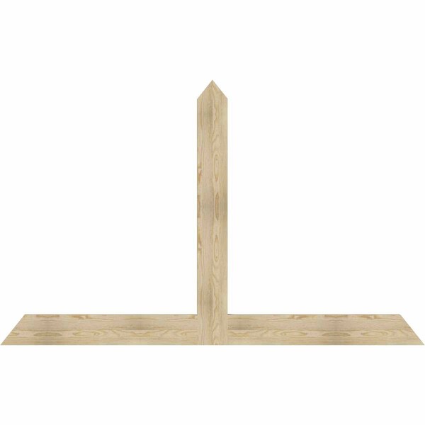 Ekena Millwork Portland Rough Sawn Timber Gable Bracket, Douglas Fir, 84"W x 53"H x 2"D x 6"F, 15/12 Pitch GBW084X53X0206POR00RDF - main